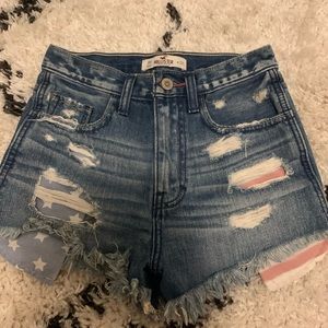 Hollister Denim Patriotic Jean Shorts